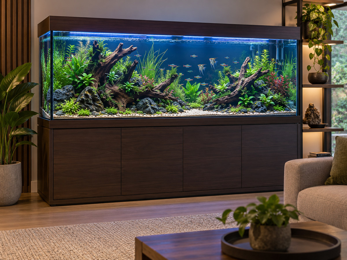 Illustrative custom aquarium